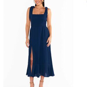 Show Me Your Mumu Claire Midi Dress | Navy | Size Small